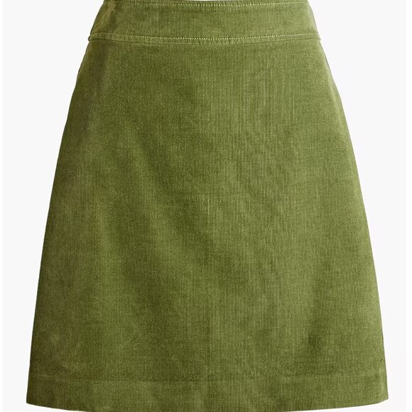 J Crew Factory Mini skirt in corduroy (Olive Green) - Picture 1 of 6